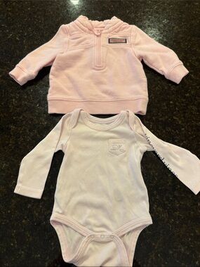 Vineyard Vines Light Pink Hoodie and Long-Sleeve Bodysuit Set